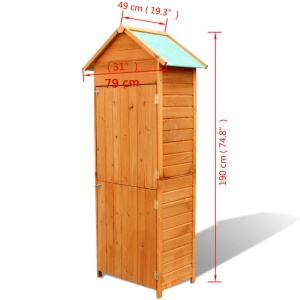 Dulap depozitare de grădină, maro, 79 x 49 x 190 cm - Img 5