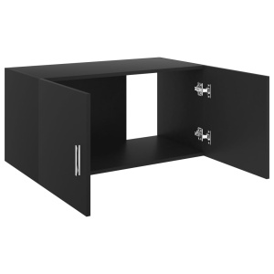 Dulap montat pe perete, negru, 80x39x40 cm, PAL - Img 8