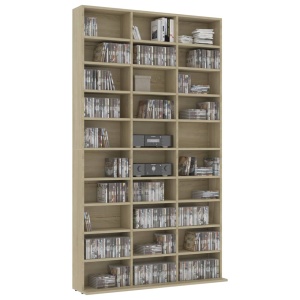 Dulap pentru CD-uri, stejar Sonoma, 102 x 23 x 177,5 cm, PAL - Img 3