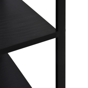 Dulap pentru cuptor de microunde, negru, 60x39,6x123 cm, PAL - Img 5