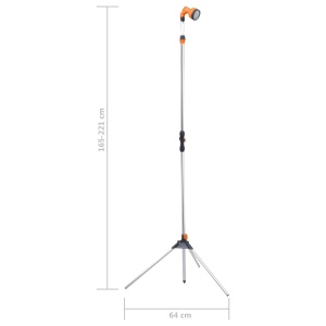 Duș de grădină cu trepied, 221 cm, aluminiu - Img 9
