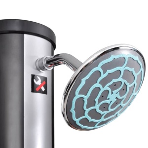 Duș solar de exterior cu cap de duș și robinet, 40 L - Img 11