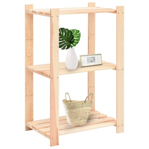 Etajere cu 3 niveluri, 2 buc., 60x38x90 cm, pin masiv, 150 kg - Img 2