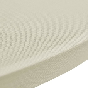 Faţă de masă pentru mese inalte Ø 80 cm Crem Elasticizată 2 buc - Img 4