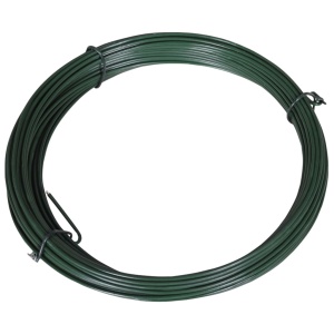 Fir de tensionare pentru gard, 25 m, 1,4/2 mm, oțel, verde - Img 2