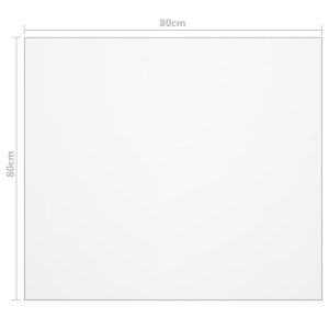 Folie de protecție masă, transparent, 80 x 80 cm, PVC, 2 mm - Img 5