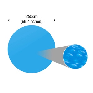 Folie solară plutitoare piscină, rotundă, PE, 250 cm, albastru - Img 3