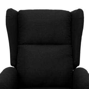 Fotoliu de masaj cu ridicare pe verticală, negru, textil - Img 6