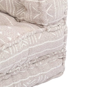 Fotoliu puf modular, bej, material textil - Img 5