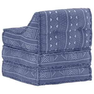 Fotoliu puf modular, indigo, material textil - Img 5