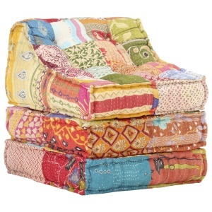 Fotoliu puf modular, model petice, material textil - Img 11