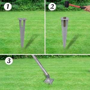 Gard din plasă cu stâlpi și țăruși, 25x1,25 m, oțel galvanizat - Img 3