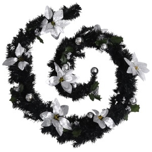 Ghirlandă de Crăciun cu becuri LED, negru, 2,7 m, PVC - Img 4