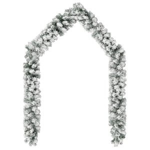 Ghirlandă de Crăciun cu zăpadă, verde, 5 m, PVC - Img 2