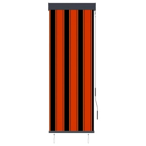 Jaluzea tip rulou de exterior, portocaliu și maro, 60 x 250 cm - Img 2