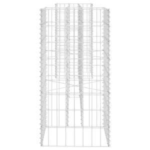Jardinieră gabion in formă de H, 260 x 40 x 80 cm, sârmă oțel - Img 4
