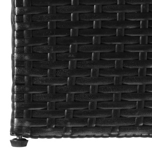 Ladă de depozitare de grădină, negru, 150x100x100 cm, poliratan - Img 4