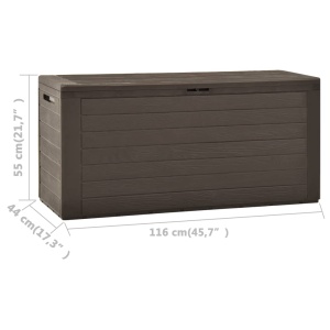 Ladă de depozitare pentru grădină, maro, 116 x 44 x 55 cm - Img 6