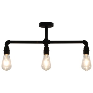 Lampă de tavan, negru, 3 becuri x E27 - Img 2