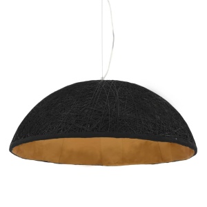 Lampă suspendată, negru și auriu, Ø70 cm, E27 - Img 5