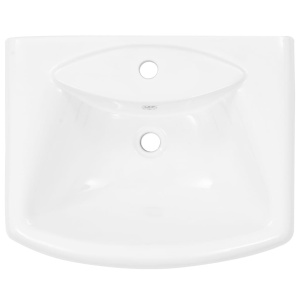 Lavoar cu piedestal, alb, 580 x 470 x 200 mm, ceramică - Img 7