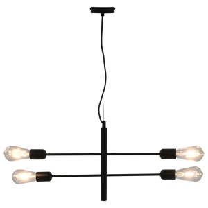 Lustră cu becuri cu filament, negru, 2 W, E27 - Img 8