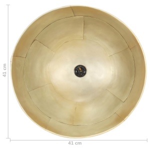 Lustră industrială vintage, 25 W, 41 cm, alamă, rotund, E27 - Img 9