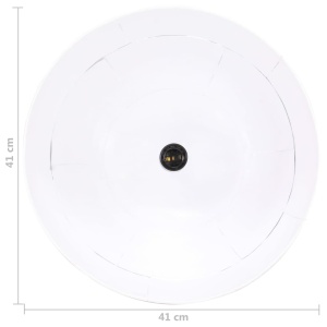 Lustră industrială vintage, 25 W, alb, rotund, 41 cm E27 - Img 12
