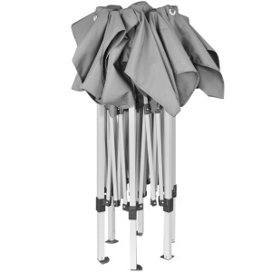 Marchiză pliabilă hexagonală, gri, 3,6 x 3,1 m - Img 8