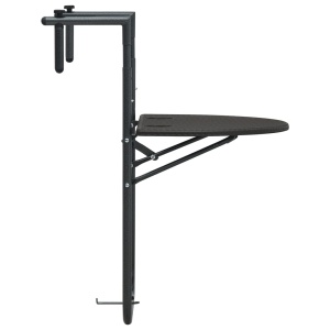 Masă balcon suspendată maro 60x64x83,5 cm plastic aspect ratan - Img 3