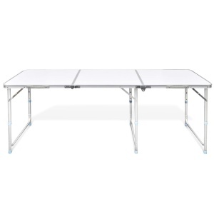Masă camping din aluminiu reglabilă 180 x 60 cm - Img 6