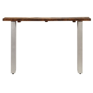 Masă consolă, 120 x 35 x 76 cm, lemn reciclat și oțel - Img 5