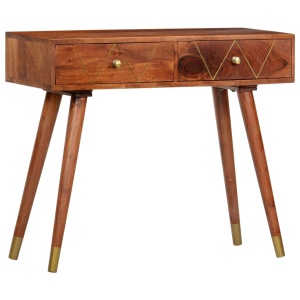 Masă consolă, 90 x 35 x 76 cm, lemn masiv de acacia - Img 9