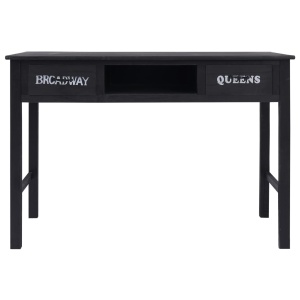 Masă consolă, negru, 110 x 45 x 76 cm, lemn - Img 4