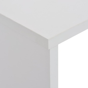 Masă de bar cu 2 blaturi, alb, 130x40x120 cm - Img 11