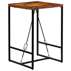 Masă de bar din lemn masiv reciclat, 70 x 70 x 106 cm - Img 10