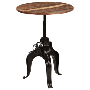 Masă de bar din lemn masiv reciclat, 75 x (76-110) cm - Img 11