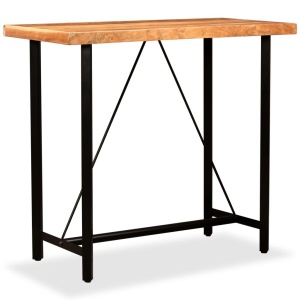 Masă de bar, lemn masiv de acacia, 120 x 60 x 107 cm - Img 5