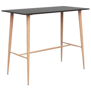 Masă de bar, negru, 120 x 60 x 96 cm