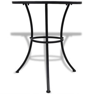 Masă de bistro, albastru și alb, 60 cm, mozaic - Img 2
