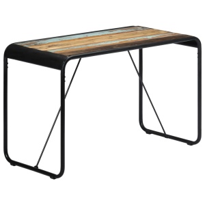 Masă de bucătărie, 118 x 60 x 76 cm, lemn masiv reciclat - Img 10