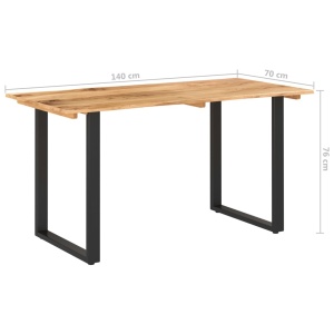 Masă de bucătărie, 140 x 70 x 76 cm, lemn masiv de acacia - Img 6