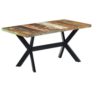 Masă de bucătărie, 160x80x75 cm, lemn masiv reciclat - Img 9