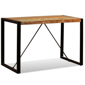 Masă de bucătărie din lemn masiv reciclat, 120 cm - Img 4