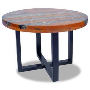 Masă de cafea finisată cu rășină epoxidică 60 cm - Img 5