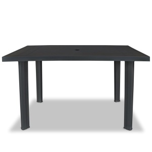 Masă de grădină, antracit, 126 x 76 x 72 cm, plastic - Img 2