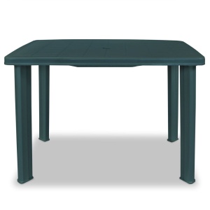 Masă de grădină, verde, 101 x 68 x 72 cm, plastic - Img 2