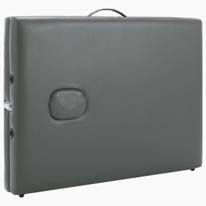 Masă de masaj cu 2 zone, cadru aluminiu, antracit, 186 x 68 cm - Img 10