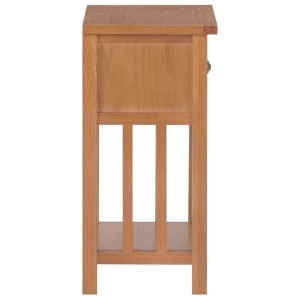 Masă de reviste cu sertar, 35 x 27 x 55 cm, lemn masiv stejar - Img 4