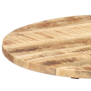 Masă laterală, 60 x (46-63) cm, lemn masiv de mango și fontă - Img 4